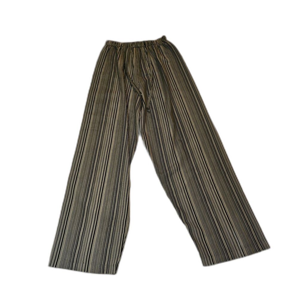 Vintage Studios Black And White Striped Wide Leg Pants Medium